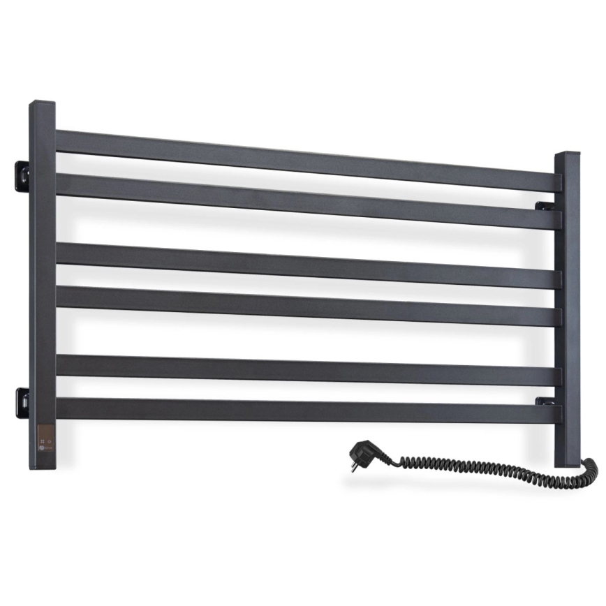 Електрически сушилник за кърпи с термостат AVANGARD 181W, 50x90 см, черен, десен