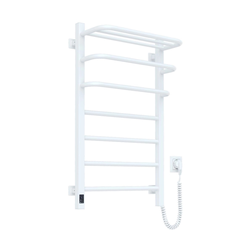 Електрически сушилник за кърпи с термостат FORTIS 155W 80x48 cm бял десен