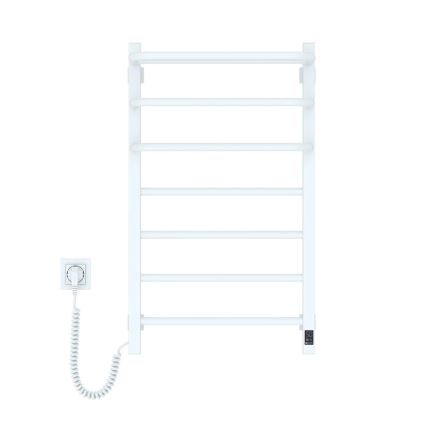Електрически сушилник за кърпи с термостат FORTIS 155W 80x48 cm бял ляв