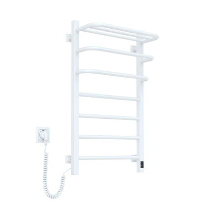 Електрически сушилник за кърпи с термостат FORTIS 155W 80x48 cm бял ляв