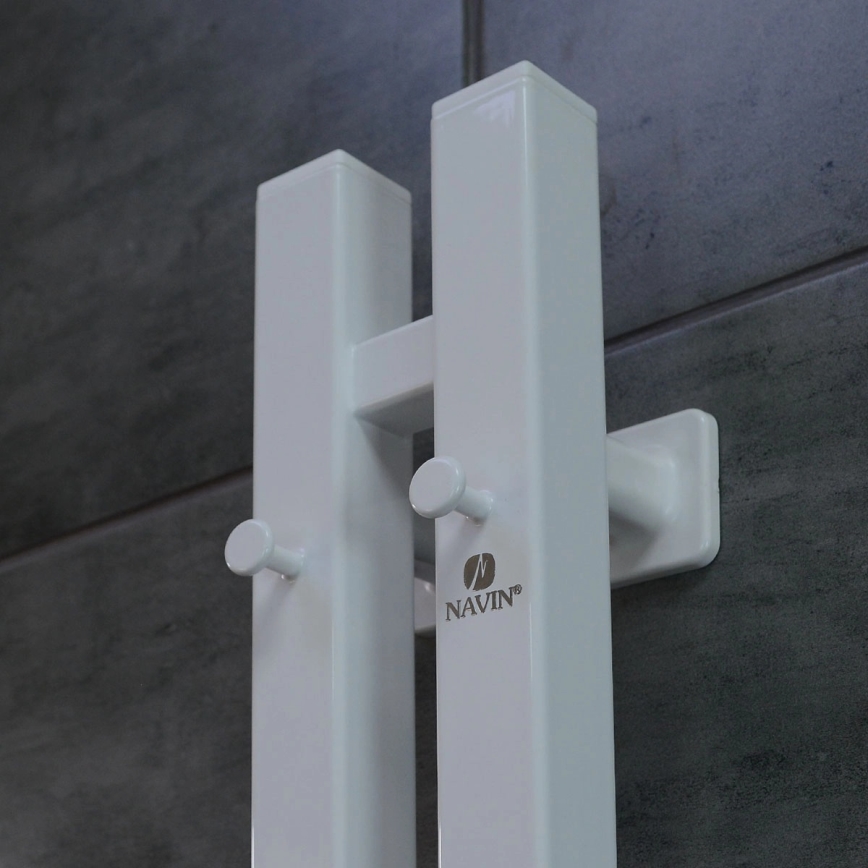 Електрически сушилник за кърпи с термостат SILOUETTE 200W/230V 150,6 cm IP44 бял десен