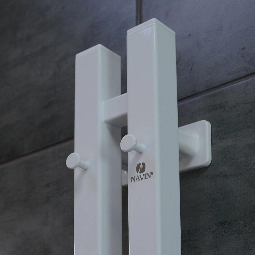 Електрически сушилник за кърпи с термостат SILOUETTE 70W 120x9 cm, бял, десен