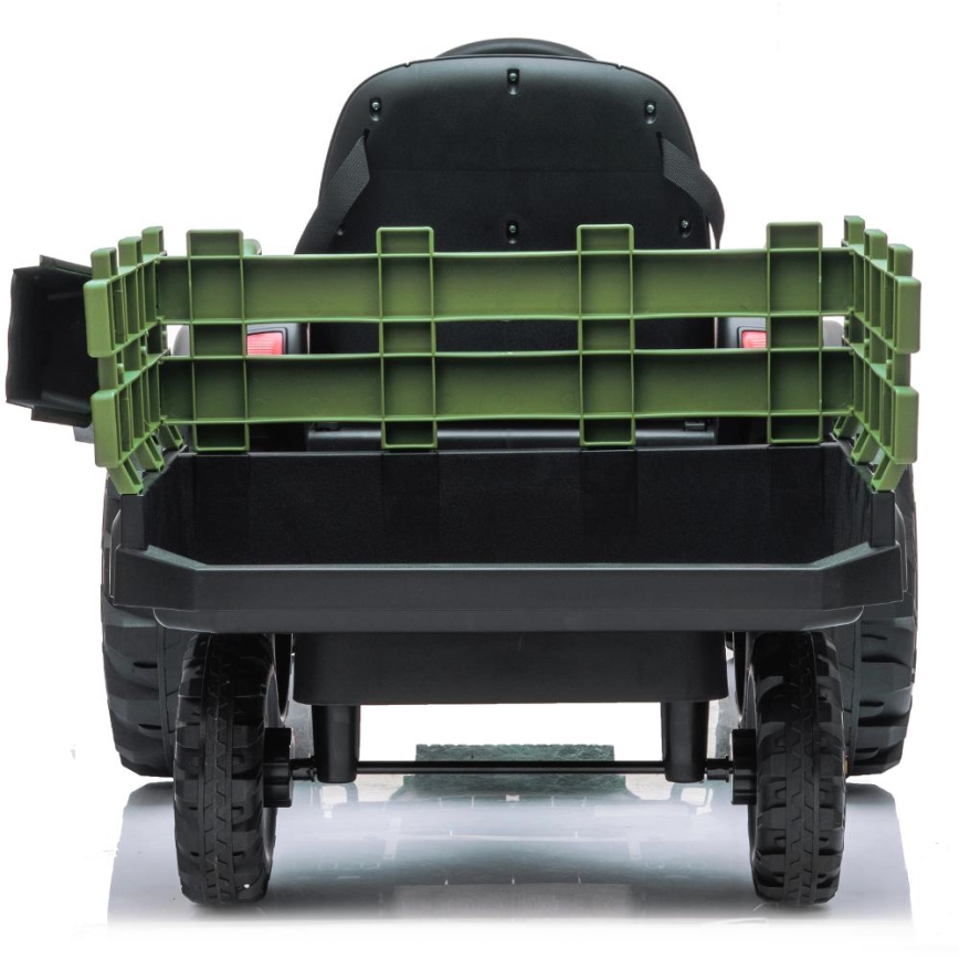 Електрически трактор с ремарке 2x30W/7000 mAh черно/зелено + дистанционно управление