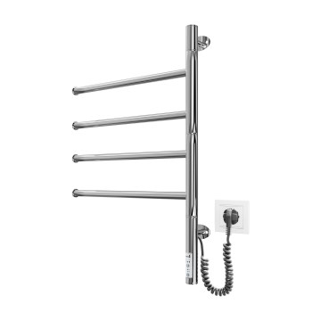 Електрически въртящ се сушилник за хавлии VEER 50W/230V 62,5x44,5 cm неръждаема стомана/лъскав хром