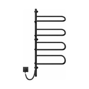 Електрически въртящ се сушилник за кърпи ELECTRA 120W/230V 102,5x47,5 cm неръждаема стомана/черен ляв