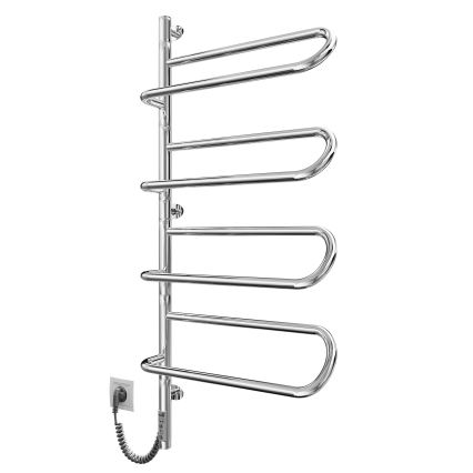 Електрически въртящ се сушилник за хавлии ELECTRA 120W/230V 102,5x47,5 cm неръждаема стомана/хром ляв