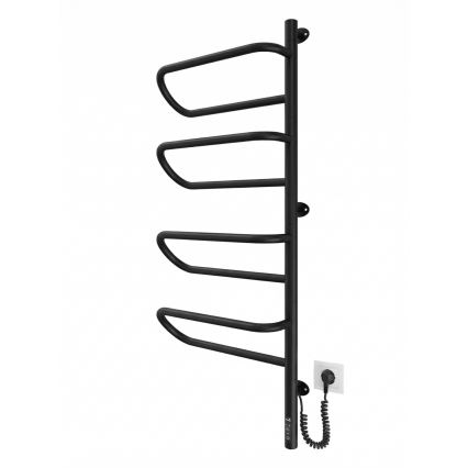 Електрическа въртяща се сушилня за кърпи ELECTRA 120W/230V 102,5x44,5 cm неръждаема стомана/черна дясна