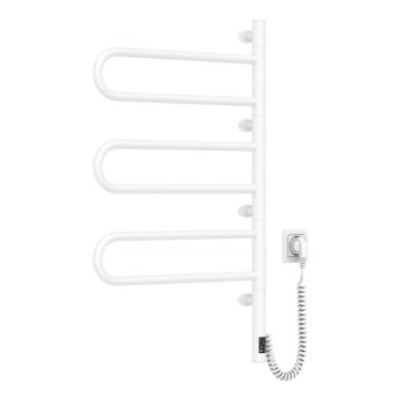 Електрически въртящ се сушилник за кърпи с термостат FOUETTE 120W 80x49 cm бял