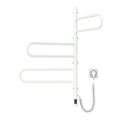 Електрически въртящ се сушилник за кърпи с термостат FOUETTE 120W 80x49 cm бял