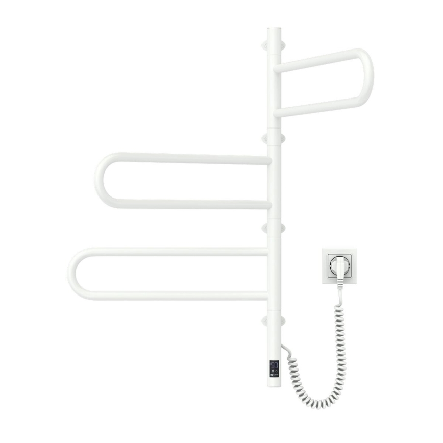 Електрически въртящ се сушилник за кърпи с термостат FOUETTE 120W 80x49 cm бял
