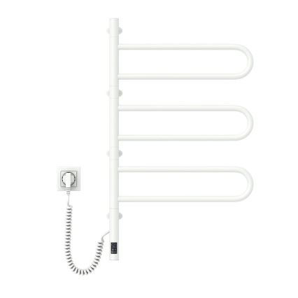 Електрически въртящ се сушилник за кърпи с термостат FOUETTE 120W 80x49 cm бял