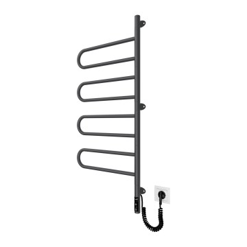 Електрически въртящ се сушилник за кърпи TRISTAR 105W/230V 102,5x44,5 cm IP44 неръждаема стомана/черен