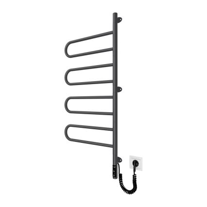Електрически въртящ се сушилник за кърпи TRISTAR 105W/230V 102,5x44,5 cm IP44 неръждаема стомана/черен