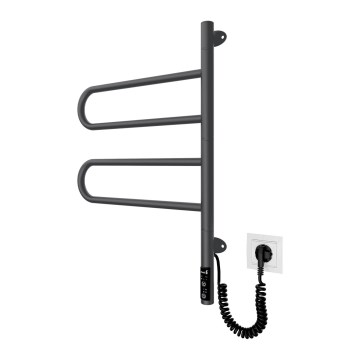 Електрически въртящ се сушилник за кърпи TRISTAR 75W/230V 62,5x44,5 cm IP44 инокс/черен