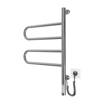 Електрически въртящ се сушилник за кърпи TRISTAR 75W/230V 62,5x44,5 cm IP44 неръждаема стомана/лъскав хром