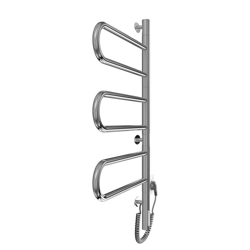 Електрически въртящ се сушилник за хавлии TRISTAR 80W/230V 80x44,5 см IP44 неръждаема стомана/лъскав хром