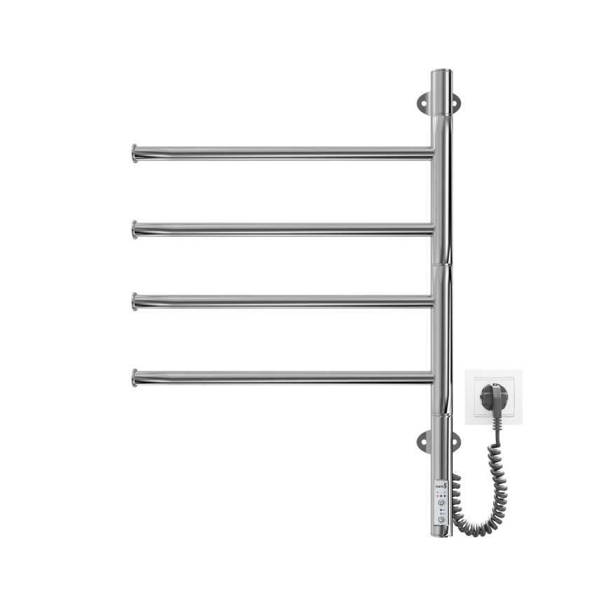 Електрически въртящ се сушилник за хавлии VEER 50W/230V 62,5x44,5 cm неръждаема стомана/лъскав хром