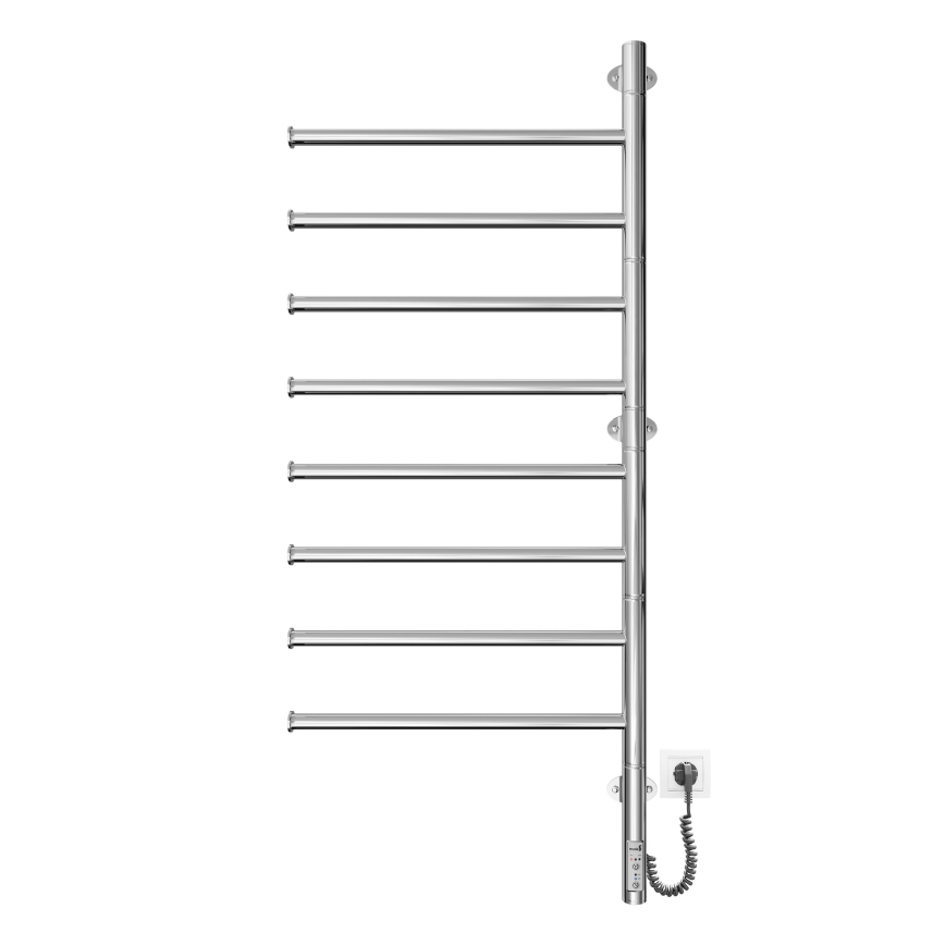 Електрически въртящ се сушилник за кърпи VEER 95W/230V 102,5x44,5 cm неръждаема стомана/лъскав хром