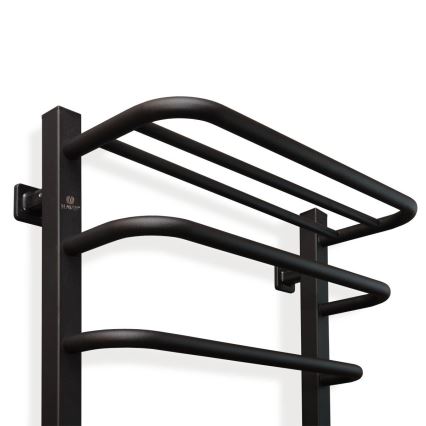 Електрическо оборудване за баня радиатор с термостат FORTIS 350W/230V 80,6 см IP44 черен дeсен ъглов