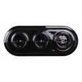 Elhard - Тройна керамична ретро домашна розетка с рамка SCHUKO 230V черна
