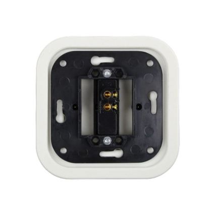 Elhard - Керамичен ретро единичен ключ с рамка № 1 бял