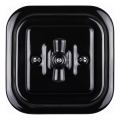Elhard - Керамичен ретро въртящ се ключ с рамка № 1/0 черен