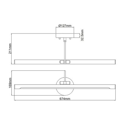 Elstead ALTON-PL-L-BLK - LED Лампа за картина ALTON 10W/230V черна