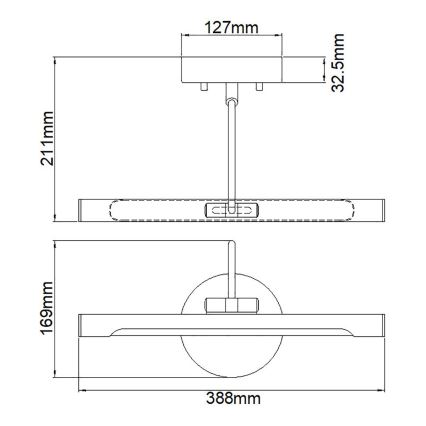 Elstead ALTON-PL-S-BLK-LED Лампа за картина ALTON LED/6W/230V черна