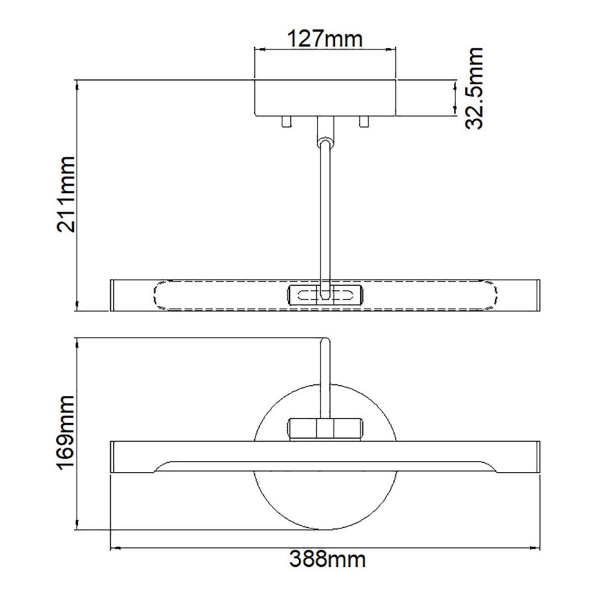 Elstead ALTON-PL-S-BLK-LED Лампа за картина ALTON LED/6W/230V черна