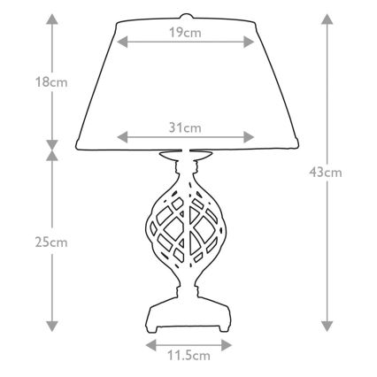Elstead - Настолна лампа BELFRY 1xE27/60W/230V