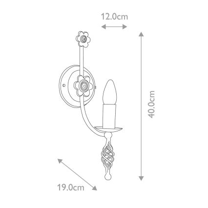 Elstead - Аплик BELFRY 1xE14/60W/230V