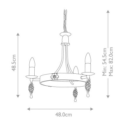 Elstead - Пендел BELFRY 3xE14/60W/230V