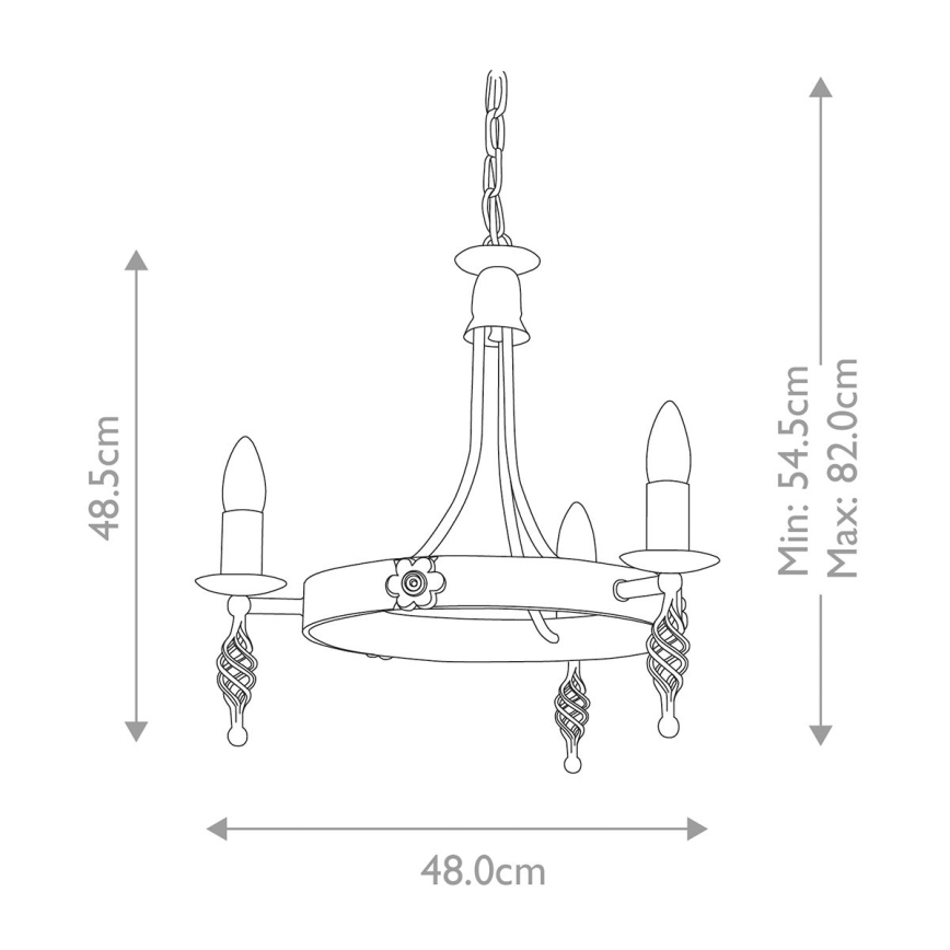 Elstead - Пендел BELFRY 3xE14/60W/230V