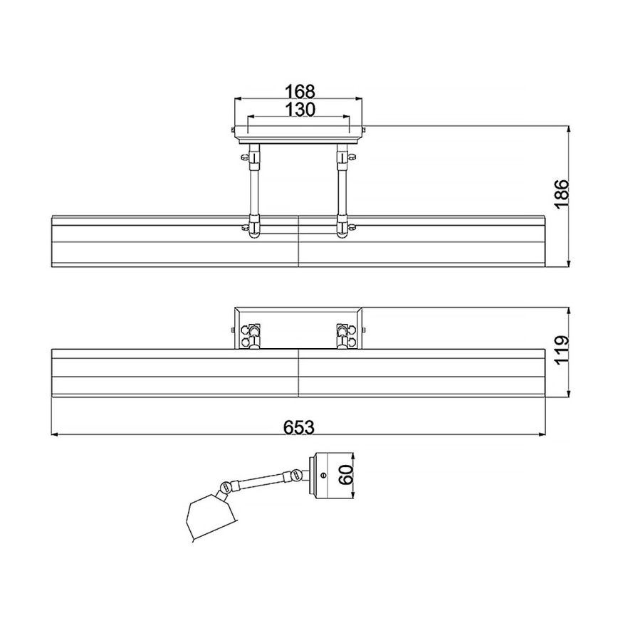 Elstead - Осветител за картини CHAWTON 4xE14/40W/230V бронзов