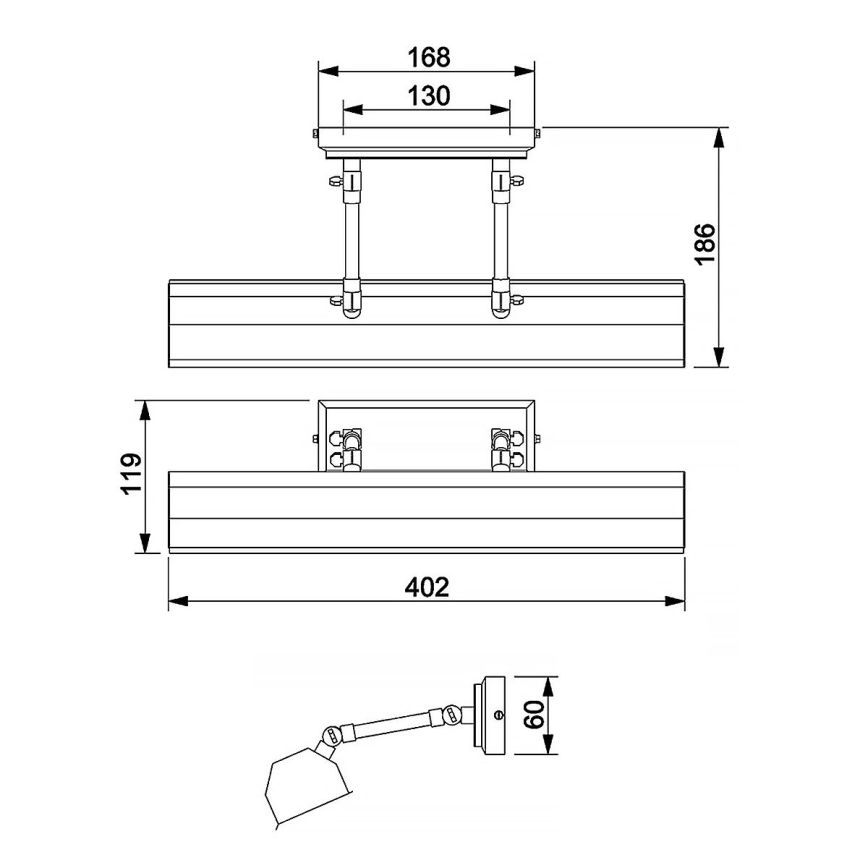 Elstead - Лампа за картина CHAWTON 2xE14/40W/230V златист