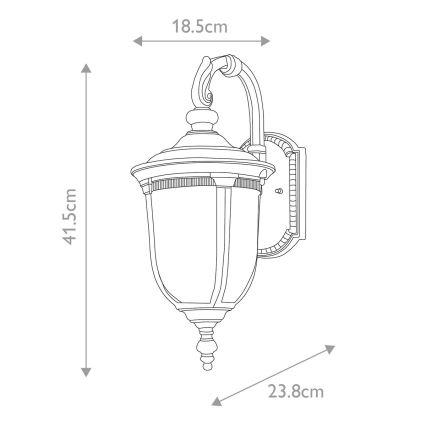 Elstead - Екстериорен аплик CLEVELAND 1xE27/60W/230V IP44