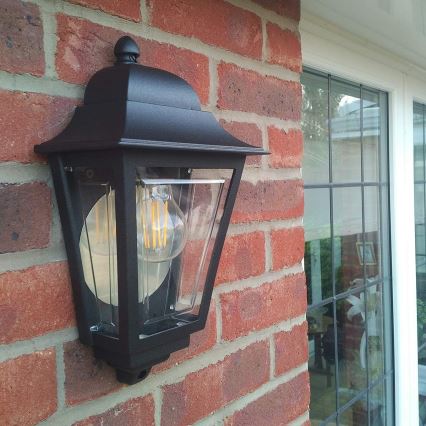 Elstead - Външно стенно осветително тяло DECO LANE 1xE27/60W/230V IP44 черно