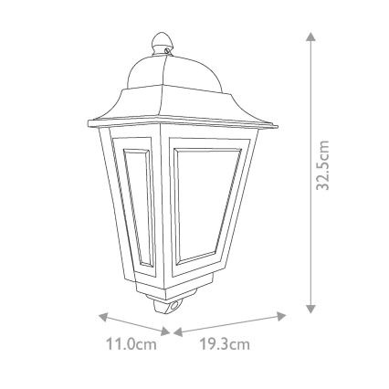 Elstead - Външно стенно осветително тяло DECO LANE 1xE27/60W/230V IP44 черно
