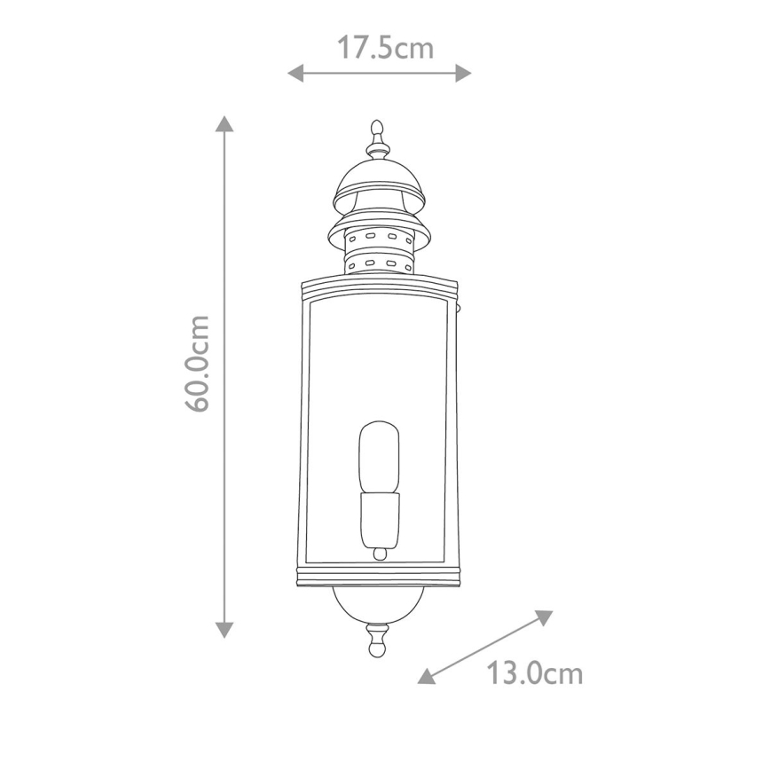 Elstead - Екстериорен аплик DOWNING STREET 1xE27/60W/230V IP44