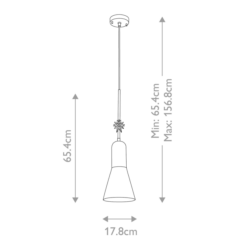 Elstead - Пендел ETOILE 1xE27/60W/230V Ø 17,8 см черен