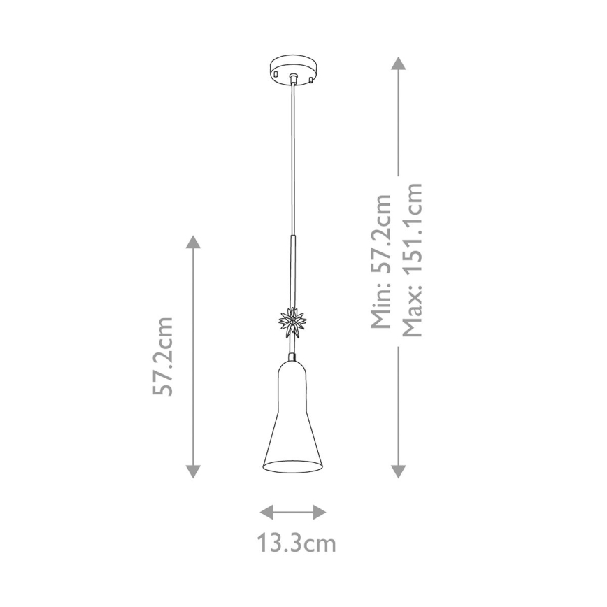 Elstead - Пендел ETOILE 1xE27/60W/230V Ø 13,3 см черен