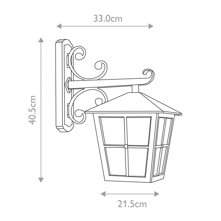 Elstead - Екстериорен аплик CANTERBURY 1xE27/100W/230V IP43