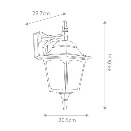 Elstead - Екстериорен аплик CHAPEL 1xE27/100W/230V IP44