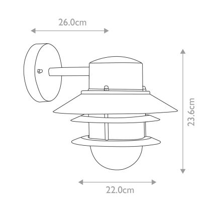 Elstead - Екстериорен аплик COPENHAGEN 1xE27/60W/230V IP44