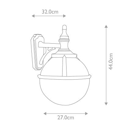 Elstead - Екстериорен аплик GLENBEIGH 1xE27/100W/230V IP44