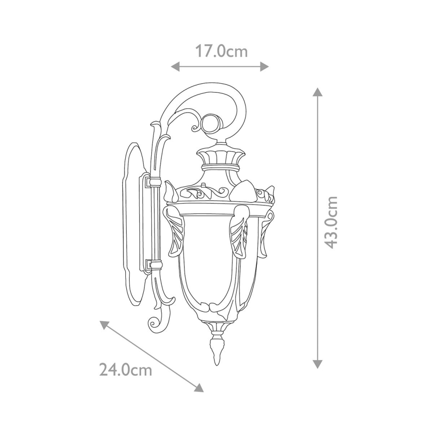 Elstead - Екстериорен аплик PHILADELPHIA 1xE27/100W/230V IP44