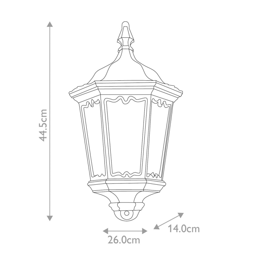 Elstead - Екстериорен аплик със сензор MEDSTEAD 1xE27/100W/230V IP43