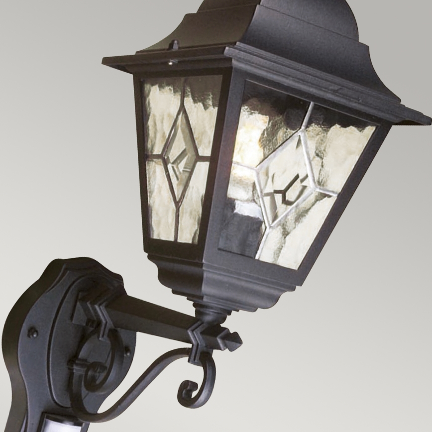 Elstead - Екстериорен аплик със сензор NORFOLK 1xE27/100W/230V IP43