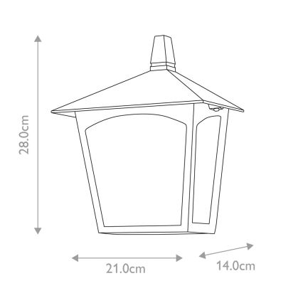 Elstead - Екстериорен аплик YORK 1xE27/100W/230V IP23