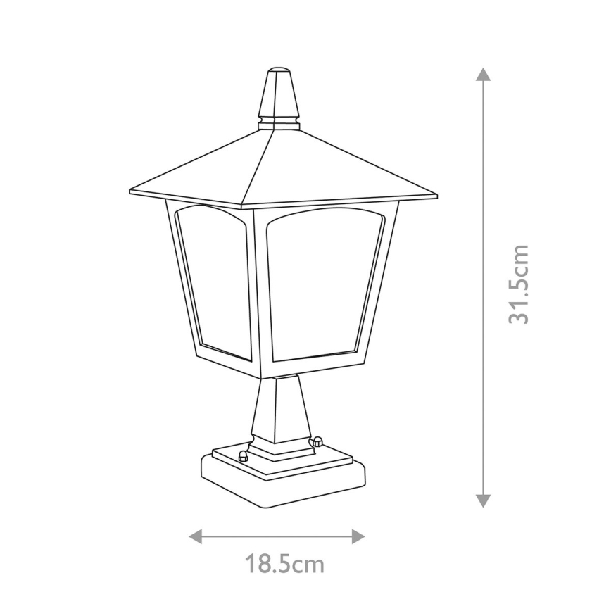 Elstead - Екстериорна лампа YORK 1xE27/100W/230V IP43